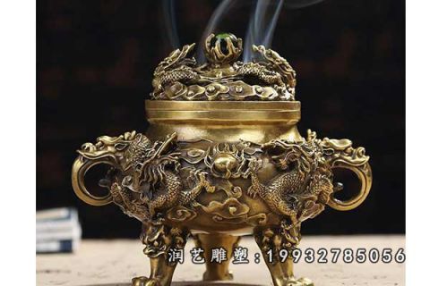 园林香炉铜雕
