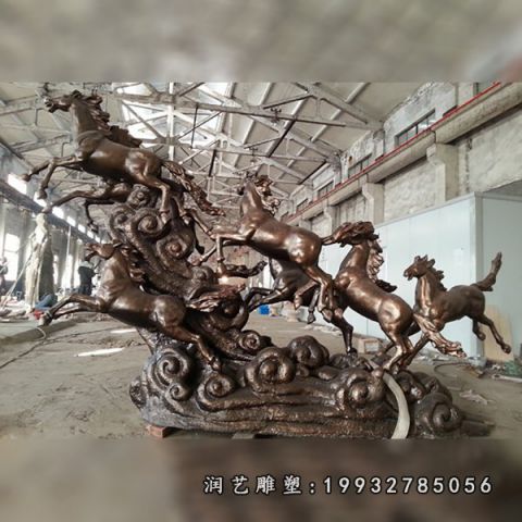 商场动物马铜雕