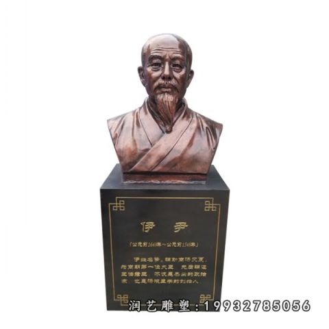 庭院古代人物铜雕
