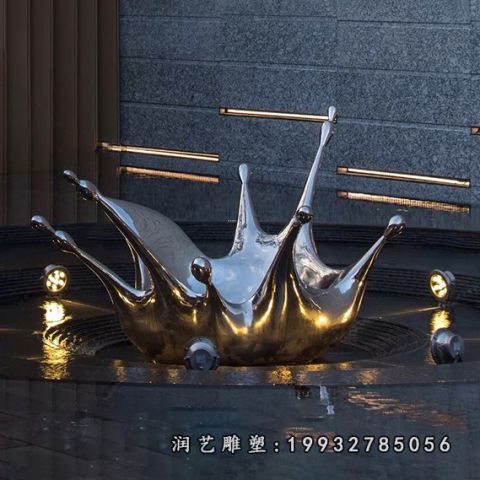 城市不锈钢水花雕塑