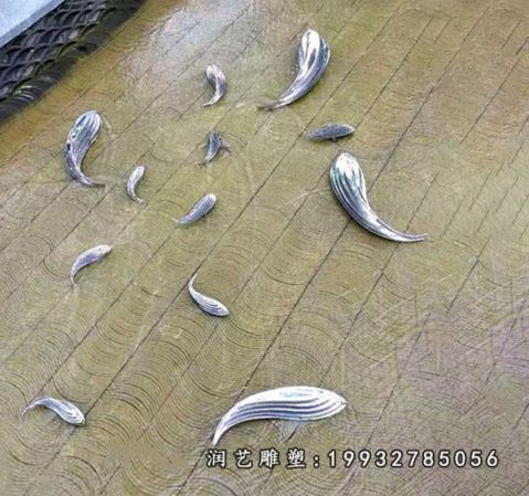不锈钢鱼动物雕塑