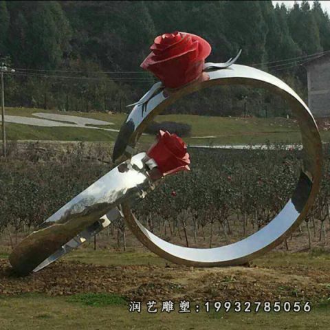 不锈钢城市戒指雕塑