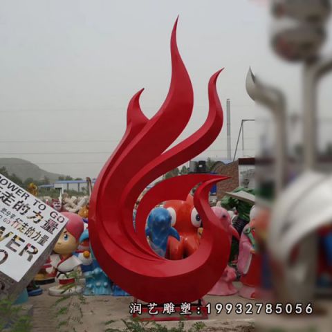 不锈钢广场凤凰雕塑