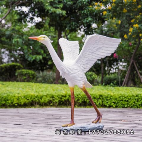 景区玻璃钢白鹭雕塑