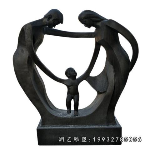 玻璃钢公园一家人雕塑
