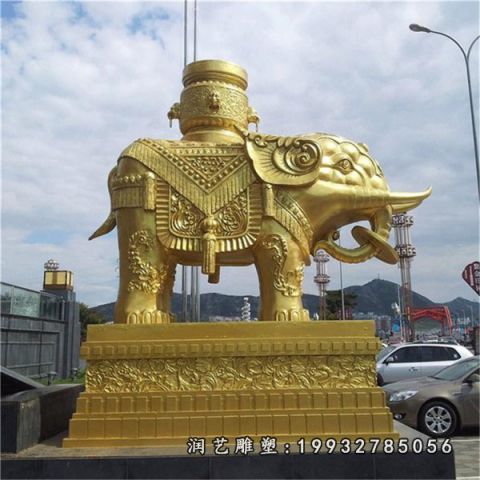 企业大象铜雕