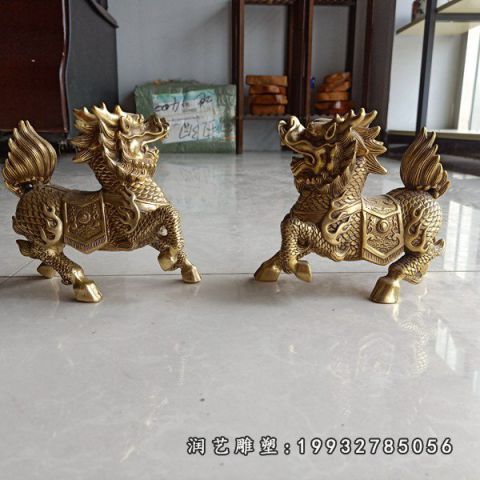 城市麒麟动物铜雕