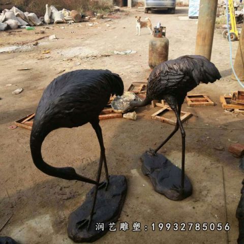 小区铜天鹅雕塑