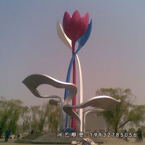 城市景观不锈钢花雕塑
