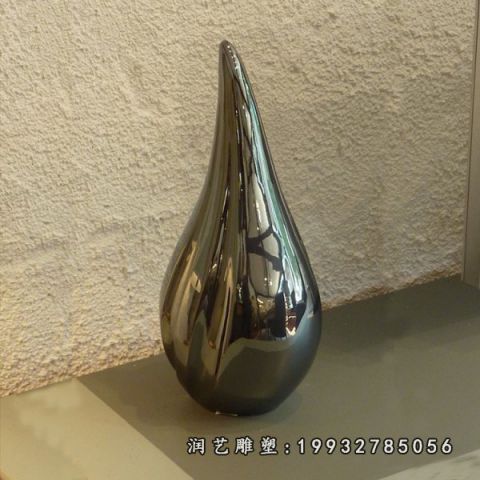 酒店不锈钢水滴雕塑