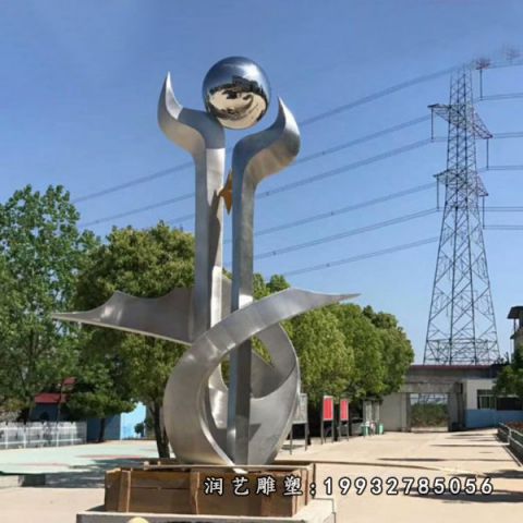 城市不锈钢手景观雕塑