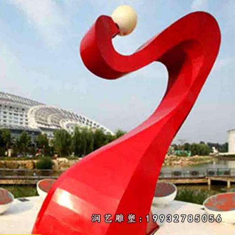 广场不锈钢飘带景观雕塑