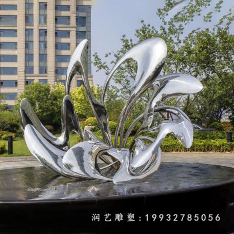 城市景观不锈钢水花雕塑