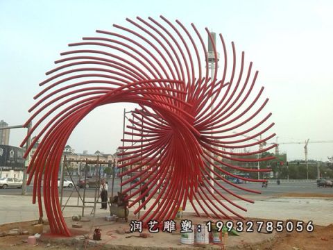 公园不锈钢景观线条雕塑