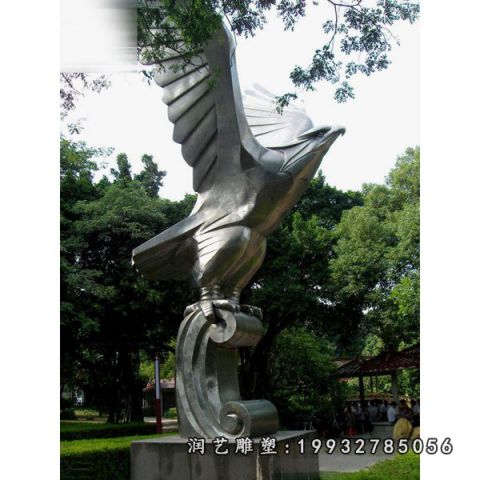 园林不锈钢老鹰雕塑