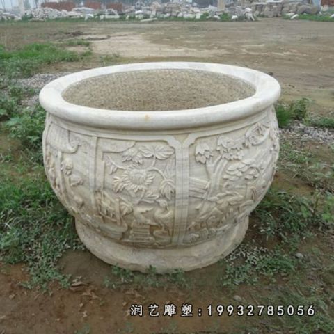 园林水缸景观石雕