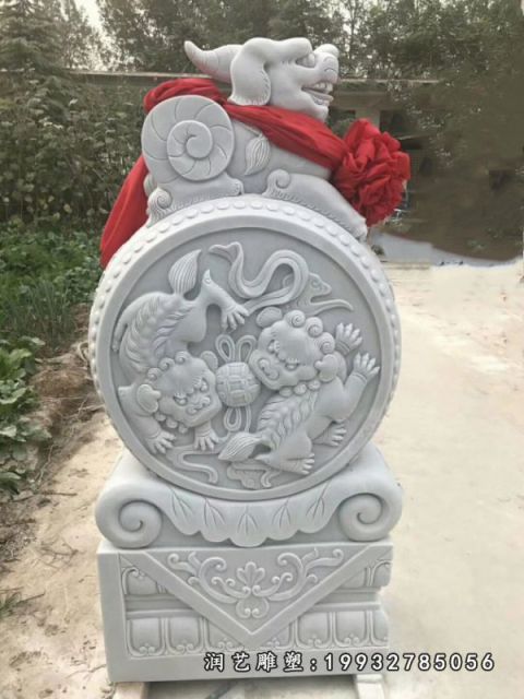 城市门墩景观石雕