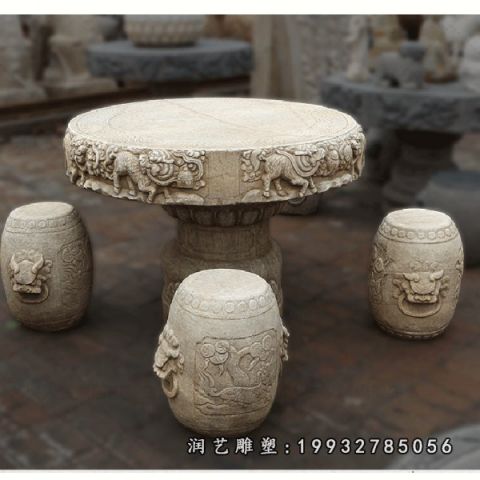 公园石桌凳景观雕塑