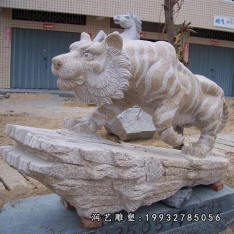 商场老虎动物石雕