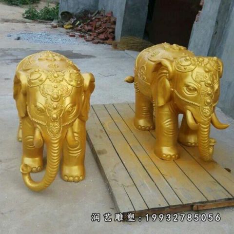街道大象铜雕