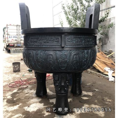 小区铜鼎景观雕塑