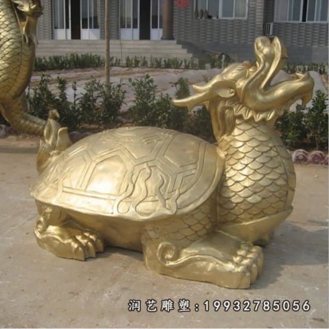 酒店铜雕龙龟动物雕塑
