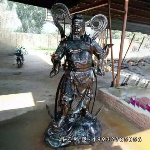 城市关公古代人物铜雕