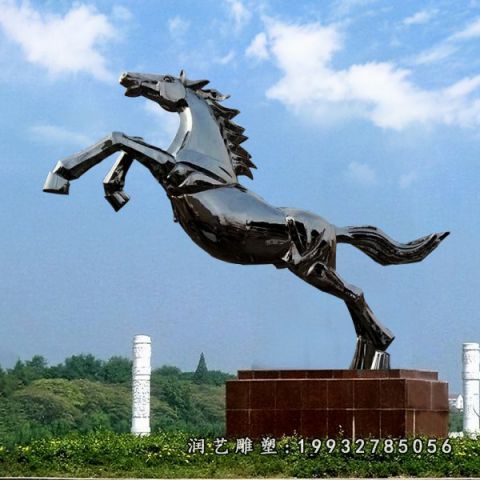 城市不锈钢动物马雕塑