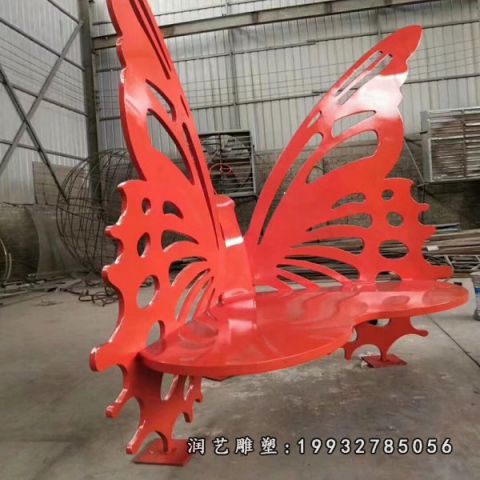 街道不锈钢蝴蝶动物雕塑