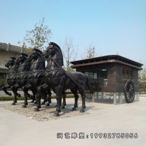 游乐场马车景观铜雕