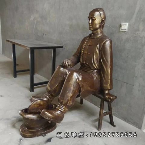 城市人物小品铜雕