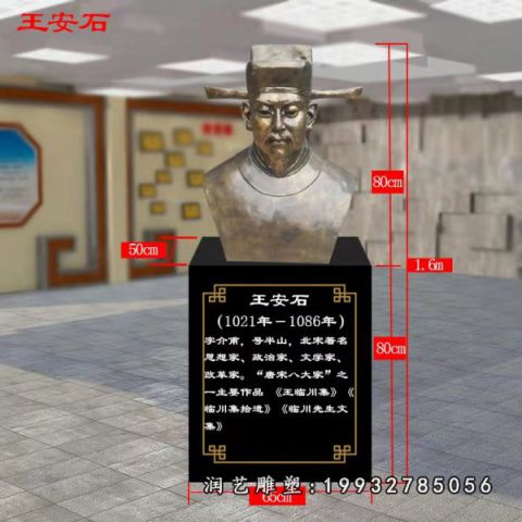 草坪人物王安石铜雕