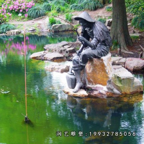 步行街姜太公铜雕
