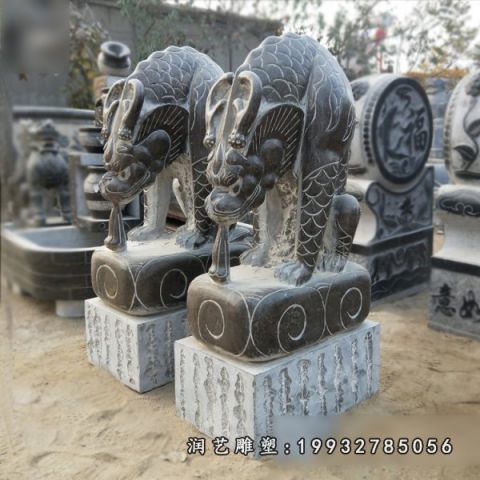广场吸水兽动物石雕