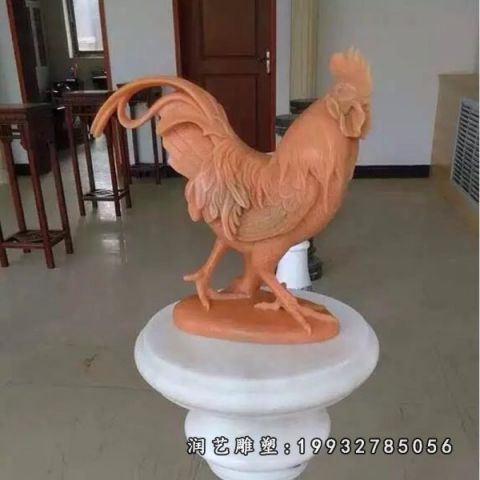 游乐场鸡动物石雕