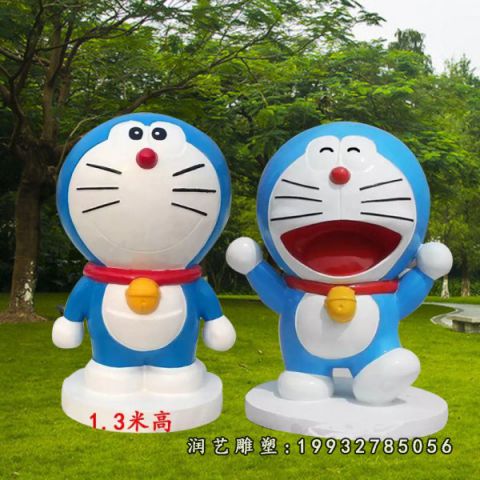 园林玻璃钢哆啦A梦卡通雕塑