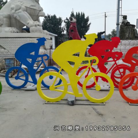 酒店不锈钢抽象人物雕塑