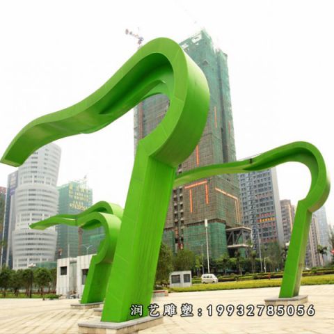 广场不锈钢拱门景观雕塑