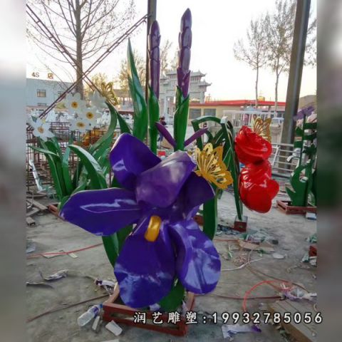 园林花不锈钢景观雕塑