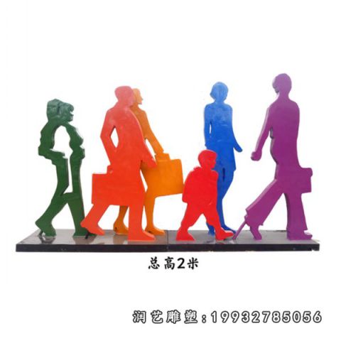 公司不锈钢购物雕塑
