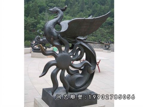 医院凤凰动物铜雕