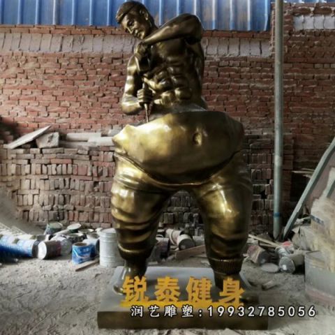景区抽象人物铜雕