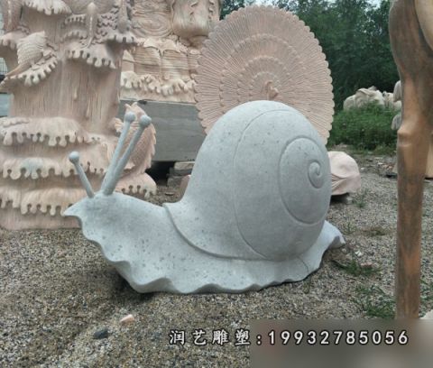 园林动物蜗牛石雕