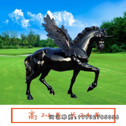 步行街玻璃钢马雕塑