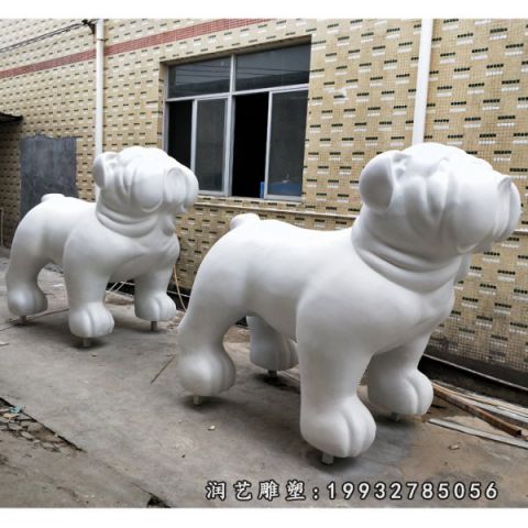 小区玻璃钢动物狗雕塑