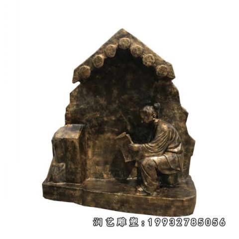 校园典故铜雕人物