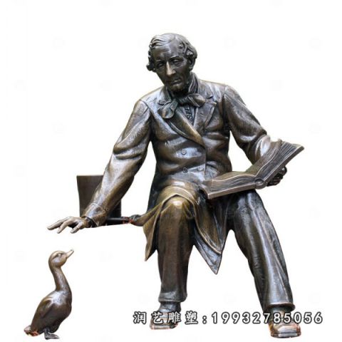 校园铜雕人物