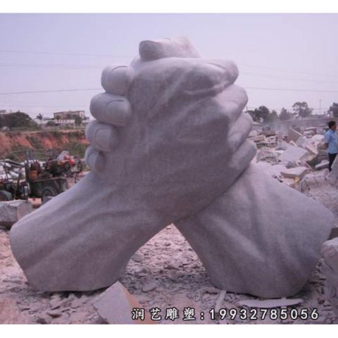 景区握手石雕