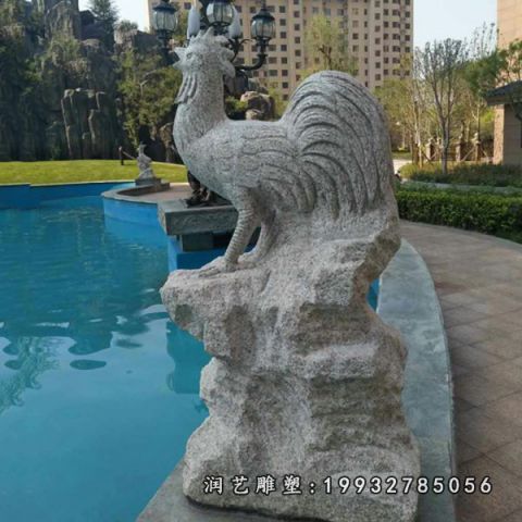 商场动物鸡石雕