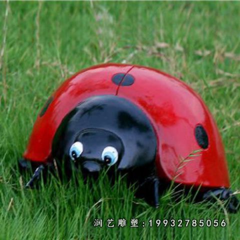 企业不锈钢瓢虫动物雕塑